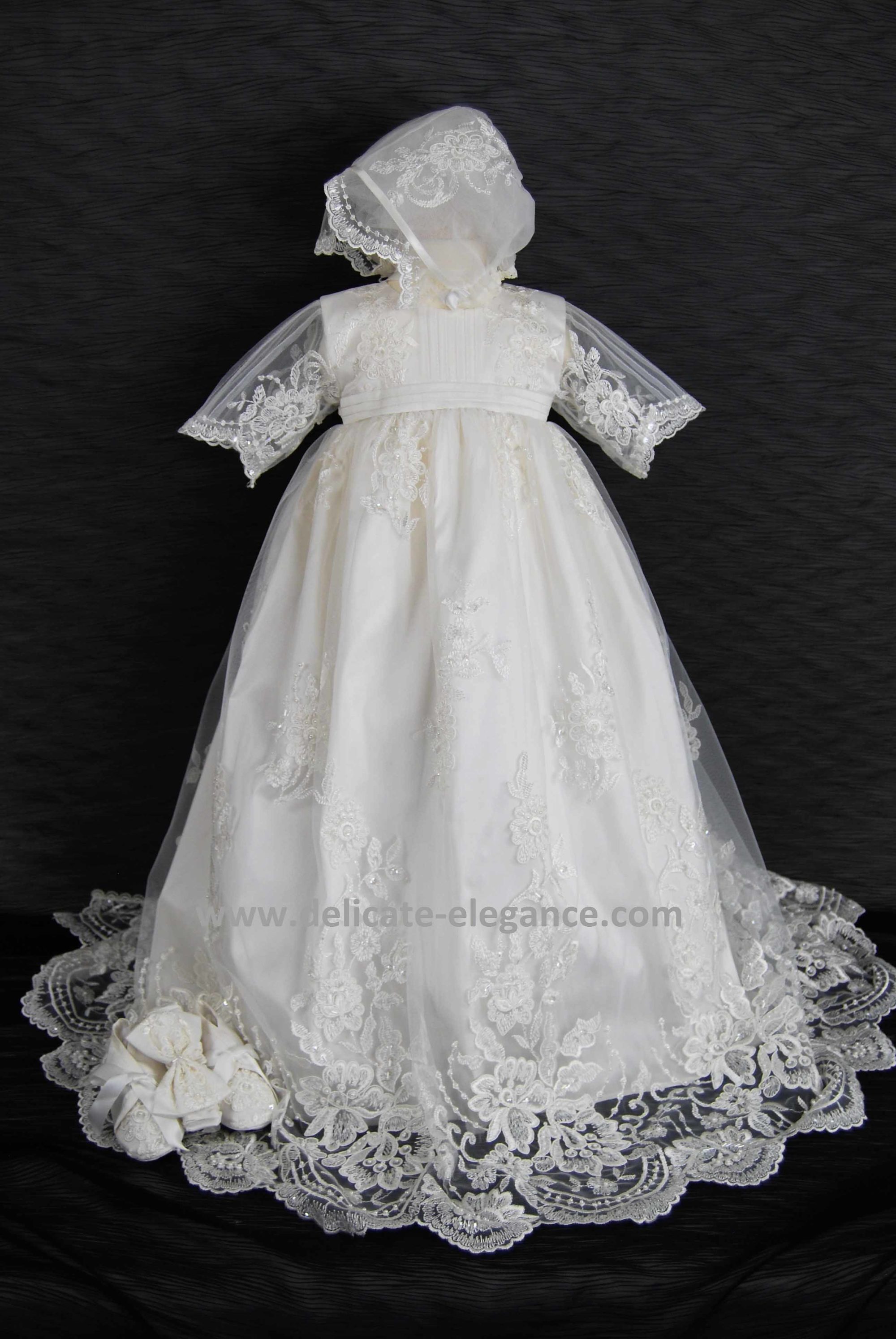 4219-01: Girls' Silk Christening Gown