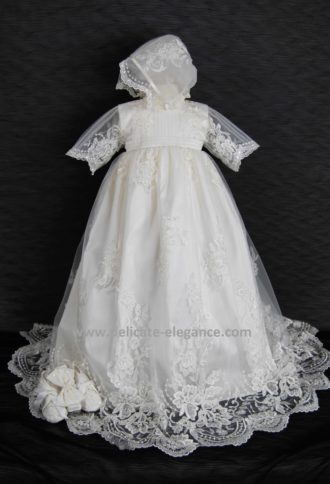 4219-01: Girls' Silk Christening Gown