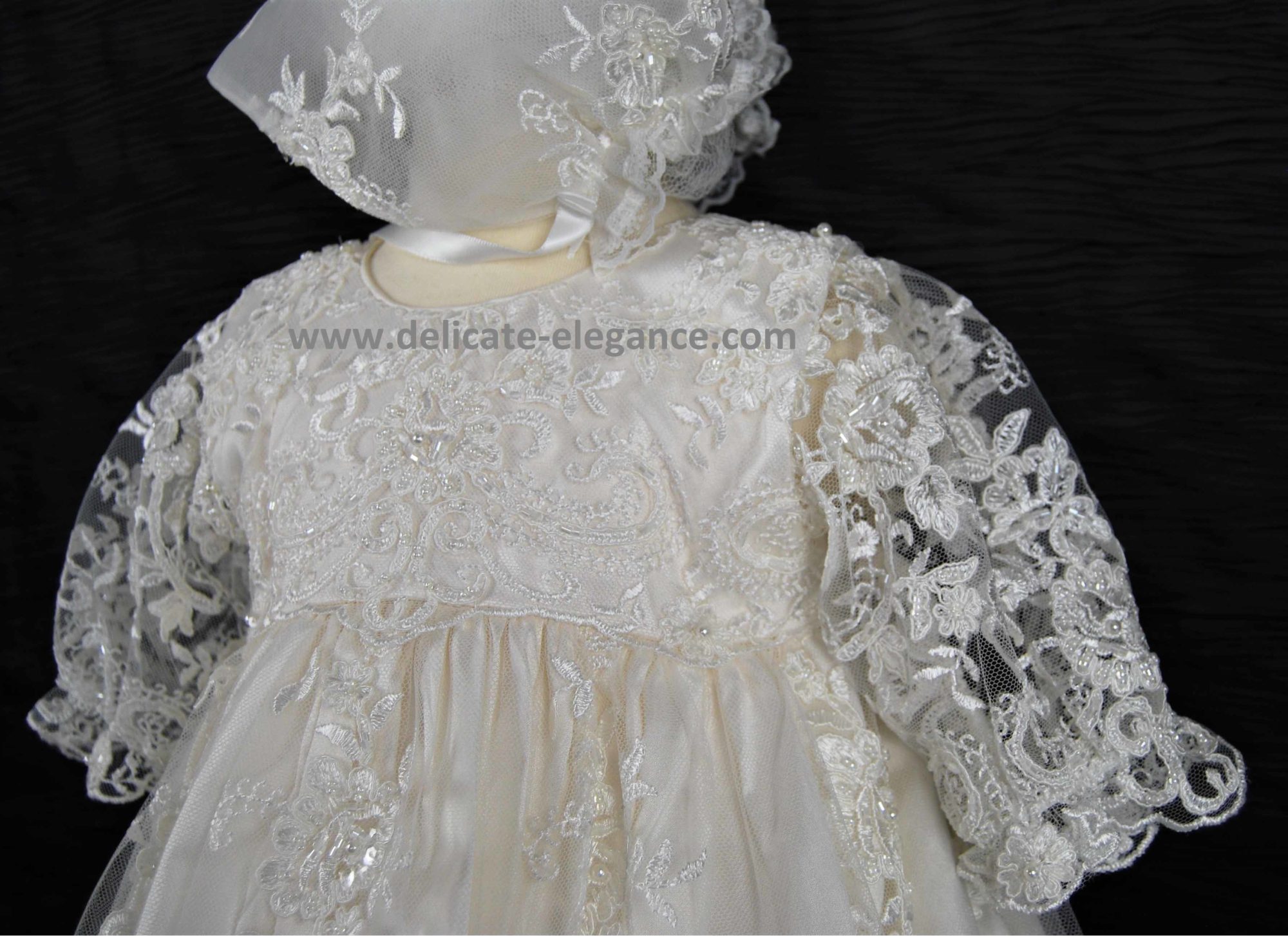 4252-01: Girls' Silk Christening Gown