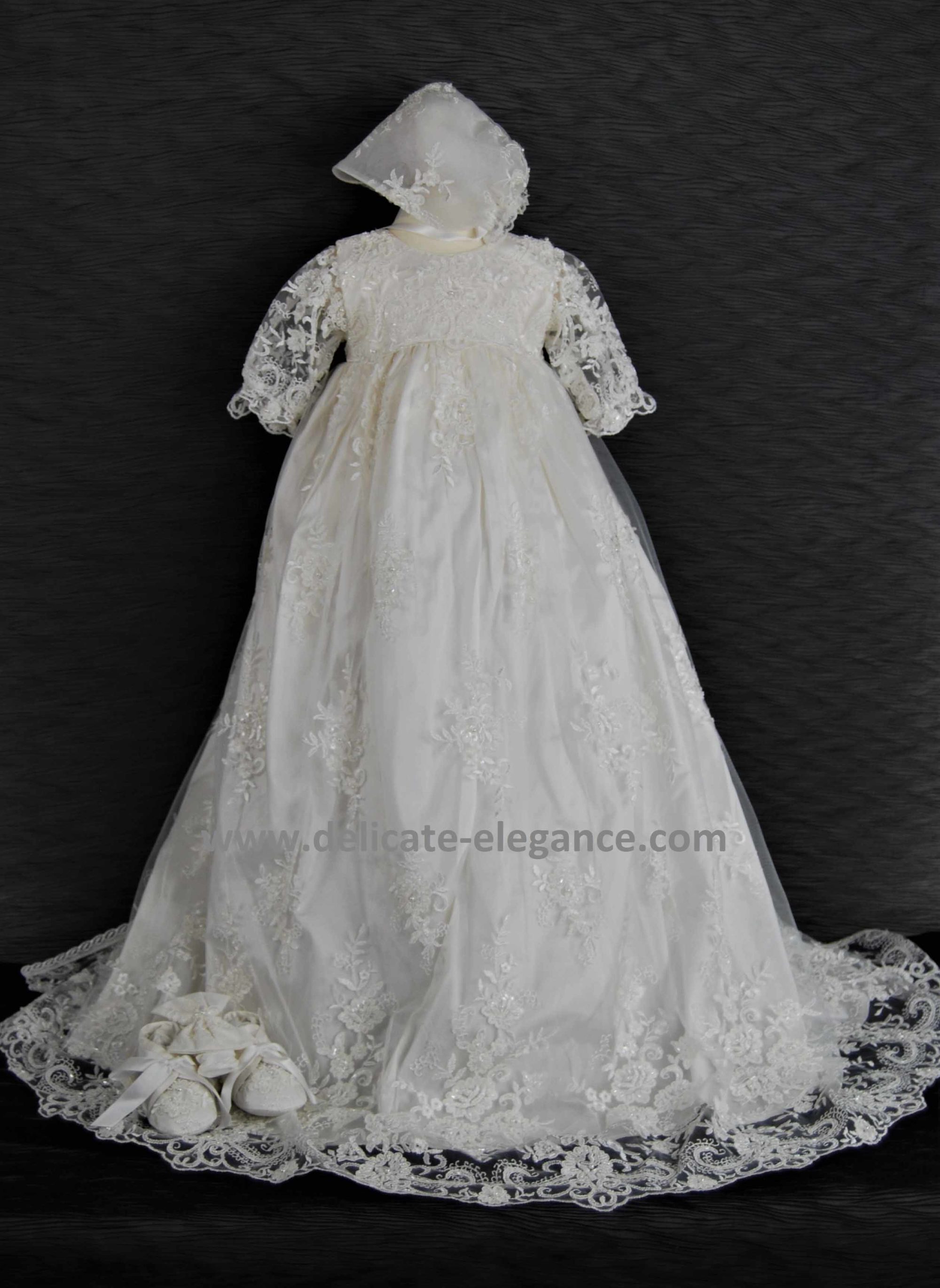 4252-01: Girls' Silk Christening Gown