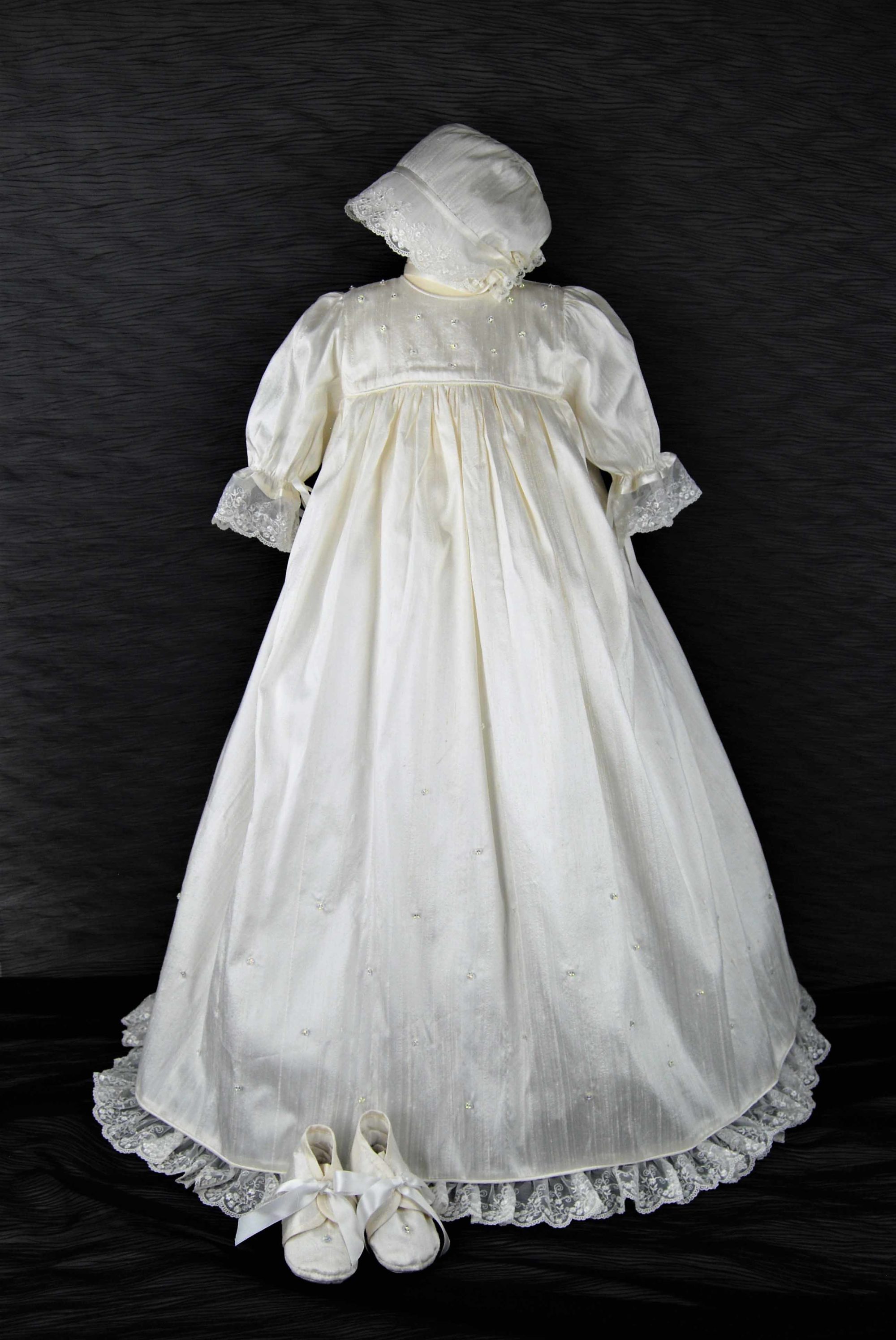 4200: Girls' Silk Christening Gown